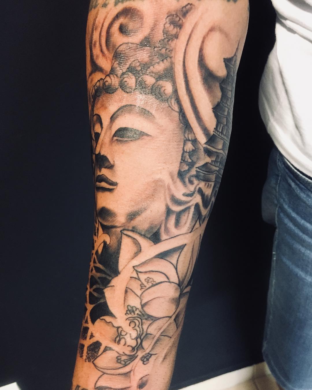 budha forearm own design t4s | Band tattoo designs, Buddhist tattoo, Hand  tattoos for guys